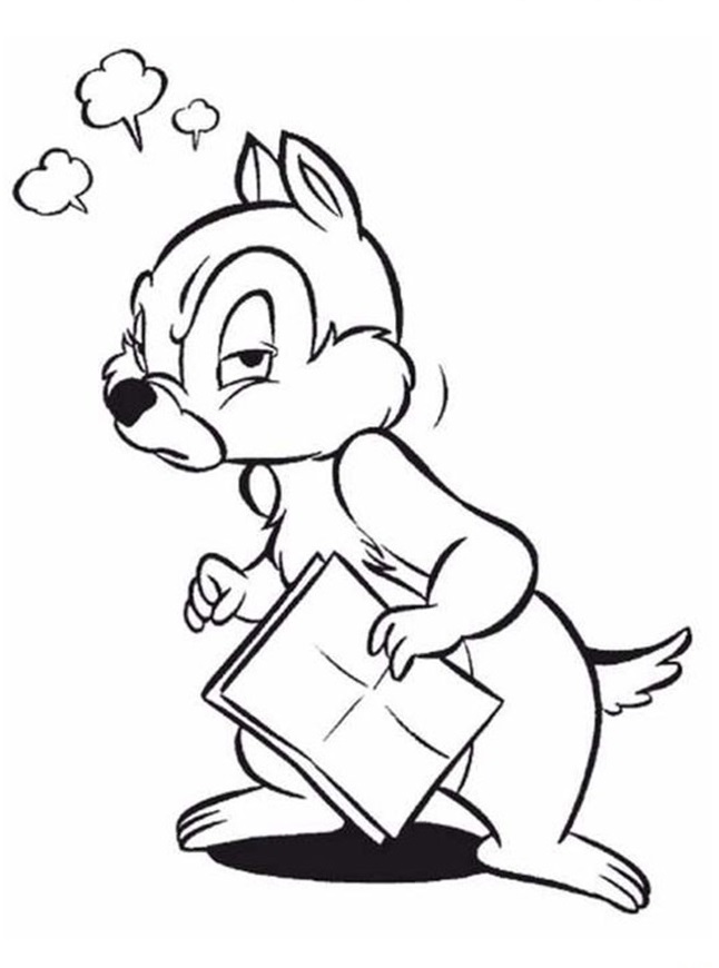 Plansa de colorat cu Chip si Dale 5 31